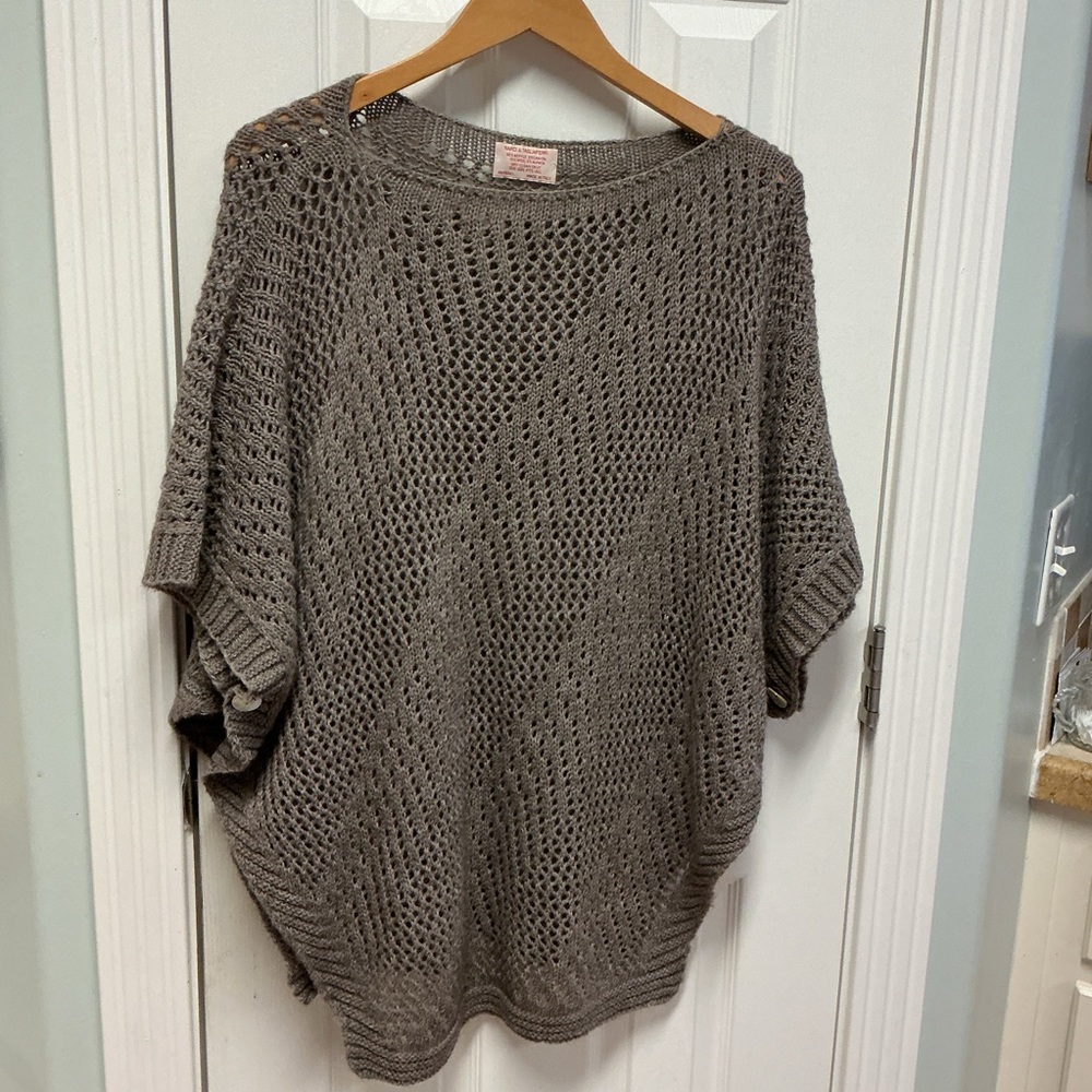 nardi & tagliaferri Alpaca Blend Poncho  Made In Italy elegant knit